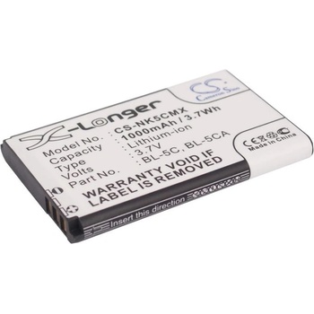 Cameron Sino Батерия за Nokia E50, E60, 6230, 6230i, (екв. BL-5C) Li-Ion 1000mAh (CS-NK5CMX)