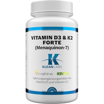 KLEAN LABS Vitamin D3 & K2 forte Menaquinon - 60 капсули