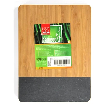 Image 1 of Horecano Бамбукова дъска правоъгълна за презентация със слюда 33/24-H1, 9cm(S016M) (0116153)