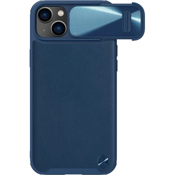 Nillkin Кейс с протектор за камера Nillkin CamShield Leather S за iPhone 14 Plus, син (KXG0039235)