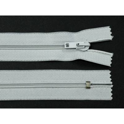 Spirálový zip no.5 nerozepínací 16cm světle šedý