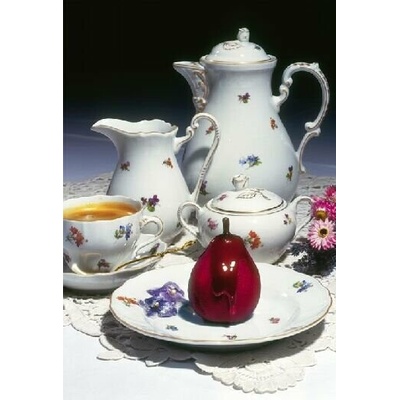 Český porcelán Dubí Misa polievková oválna s výrezom 3,00 l 2400g HÁDZANKA
