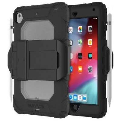 Griffin Survivor All Terrain Case - защита от най-висок клас за iPad mini 4, iPad mini 5 (2019) (черен-прозрачен)