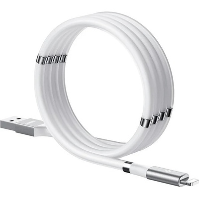 REMAX Магнитен кабел за зареждане от USB към Lightning Remax, 2.1A, 1m, Бял (RC-125i white)