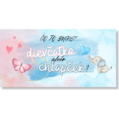 Personal Personalizovaný banner - Baby shower / Boy or girl? Rozmer banner: 130 x 260 cm