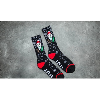 Huf ponožky Boozing Santa Crew Black černá / vícebarevné