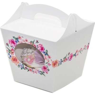 Goldpress Krabička na cupcakes Boho Flowers 8 ks