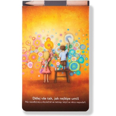 Blok s magnetem a tužkou DĚLEJ VŠE TAK, JAK NEJLÉPE UMÍŠ 90 x 140 mm, čistý, 40 listů
