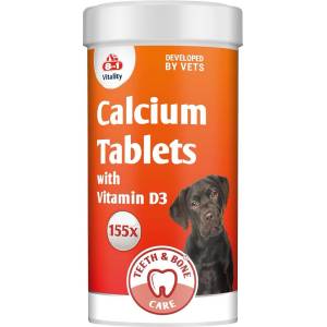 8in1 Vitality Calcium Tablets + D3, 155 tbl