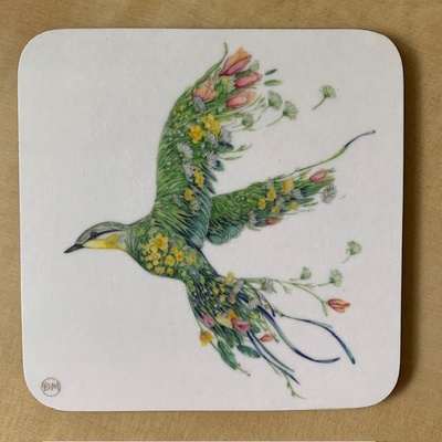 The DM Collection Tácek pod sklenici Wagtail konipas 9x9cm