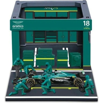 Bburago Aston Martin AMR25 202518 Stroll Pit Pass Set 1:43