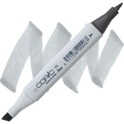 Lihová fixa COPIC Classic oboustranná Fine & Chisel, Toner gray 3 (T3)