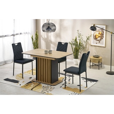 Halmar Rozkládací jídelní stůl WILSON dub artisan/černá