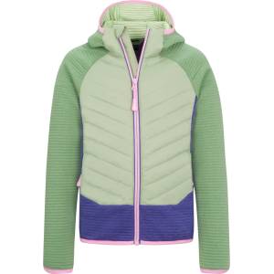 TROLLKIDS Детско поларено яке Trollkids Girl's Sirdal Jacket Fleece jacket - Pistachio Green / Violet Blue / Wild Rose - размер 122 (EU) (703-4380-0321)
