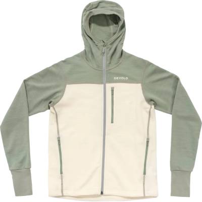 Devold Дамско вълнено яке Devold Women's Explorer Merino Hooded Jacket Merino jacket - Fog / Raw White - размер XS (105-5926-0211)