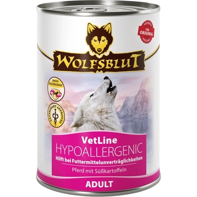 Wolfsblut VetLine Hypoallergenic kůň s batáty 395 g