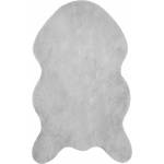 Pure Line Home Фигурална пътека olite имитация на заешка козина, с неплъзгаща се основа, Сиво