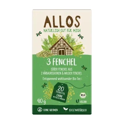 Allos Bylinný čaj 3 druhy fenyklu bio 20 x 2 g