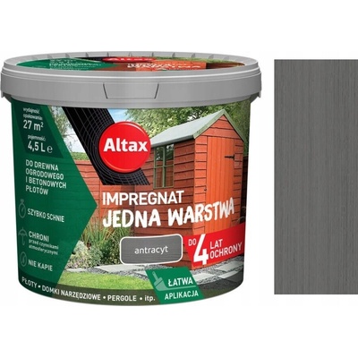 Impregnát na dřevo Altax antracitový 4,50 l ochranný pro venkovní použití