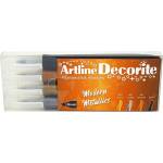 Artline Decorite brush Модерен металически комплект от 4 броя (EDF-FW4 Modern)