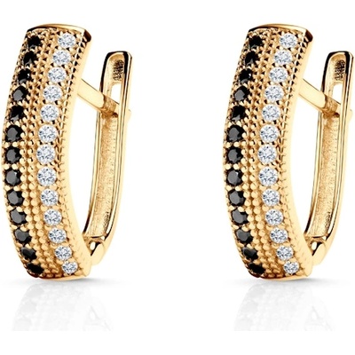 SAVICKI Обeци SAVICKI: жълто злато, циркони