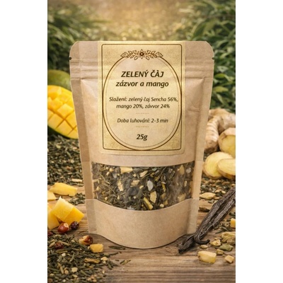 Golden Leaf Zelený čaj se zázvorem a mangem 25 g
