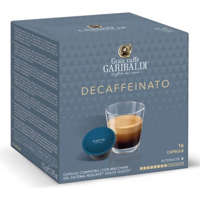 Gran Caffe GARIBALDI Decaffeinato 16 бр - Безкофеиново кафе на капсули съвместими с Dolce Gusto