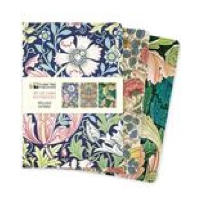 Flame Tree Publishing William Morris Set of 3 Midi Notebooks