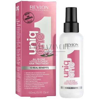 Revlon Revlon Спрей маска за коса без отмиване Лотос 150 мл. Uniq One Lotos Flower Hair Treatment (091-12030112987)