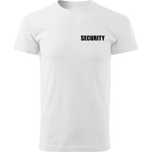 DRAGOWA Тениска с надпис security, Бял (21485)
