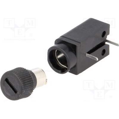SCHURTER 0031.3501 Zásuvka; THT; 5x20mm; -40÷85°C; 6,3A; termoplast; UL94V-0; černá