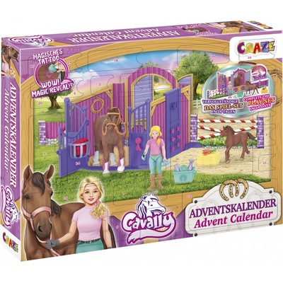 CRAZE Adventní kalendář Koně Cavally figurky a příslušenství