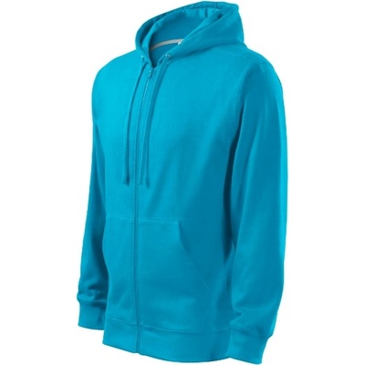 MALFINI® mikina Trendy Zipper Color tyrkysová