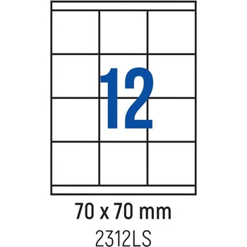 Spree Етикети лепящи 12 бр. , 70.0x70.0 мм, 100 л. , A4 (3800884030455)