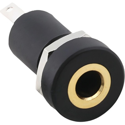 Stereo jack 3,5 mm, panelový konektor plastový