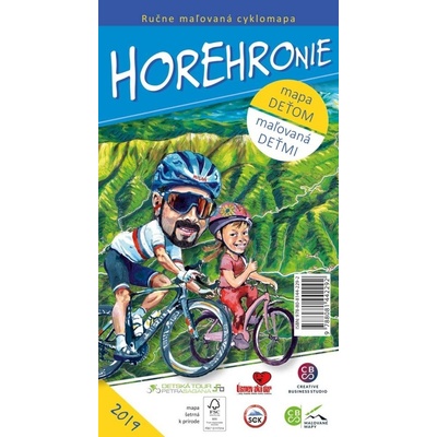 Horehronie Ručne maľovaná cyklomapa