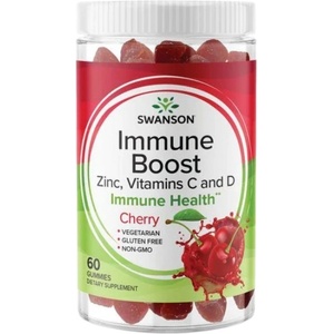 Swanson Immune Boost Gummies with Acerola, Zinc and Vitamin C & D | Cherry [60 Дъвчащи таблетки]