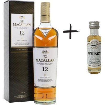 Macallan Sherry Oak 12y + miniatura 40% 0,7 l (holá láhev)
