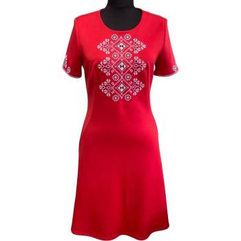 КАРНАВАЛ ЧЕРВЕНА ДАМСКА РОКЛЯ С БРОДИРАНА ШЕВИЦА (787720242256)