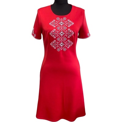 КАРНАВАЛ ЧЕРВЕНА ДАМСКА РОКЛЯ С БРОДИРАНА ШЕВИЦА (787720242256)