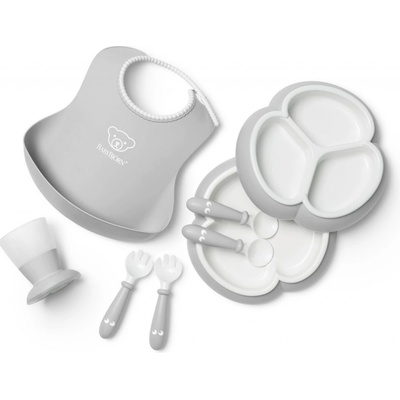 Babybjorn jídelní set pro děti šedý 8 ks