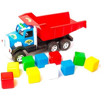 Image 1 of Bamsic ДЕТСКИ КАМИОН С КУБЧЕТА 52 СМ 3 ЦВЯТА
