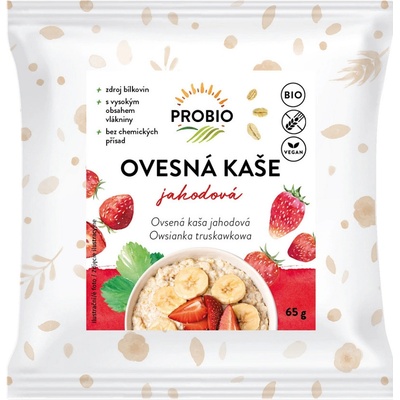 PROBIO BIO Kaše ovesná jahodová jednoporcová 65 g