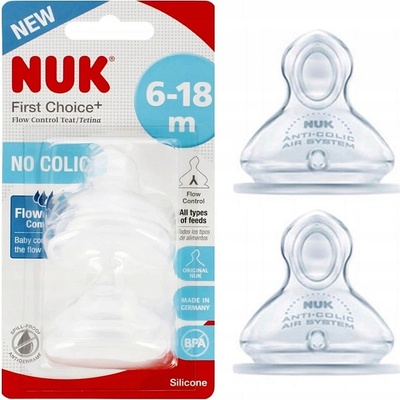 Nuk savička Flow Control transparentní 2 ks – Zboží Dáma
