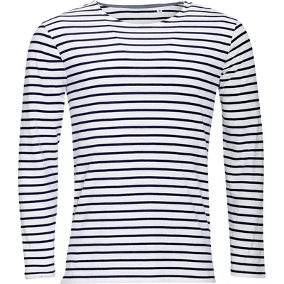 Soľs Marine pánske tričko dlhý rukáv white navy
