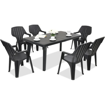 BICA Градински мебели Bergen/Alta за 6 души (BC437ANT-6xBC28ANT)