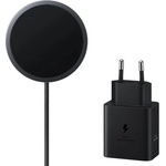 Samsung Магнитно безжично зарядно Samsung EP-P2900TB 25 W Qi2 + мрежово зарядно 45 W черно (EP-P2900TBEGWW)