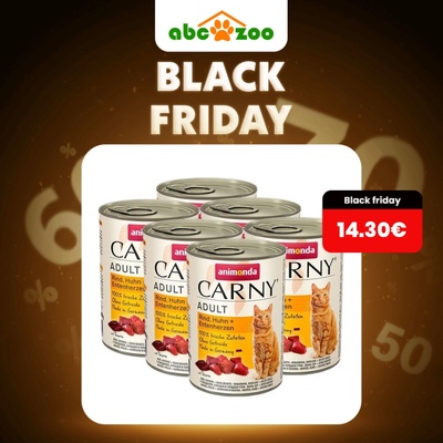 Animonda Carny Adult hovädzie,kura a kačacie srdiečka 6 x 400 g