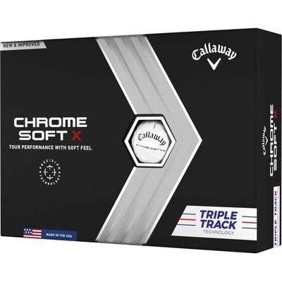 Callaway Chrome Soft X Triple Track bílé 12 ks