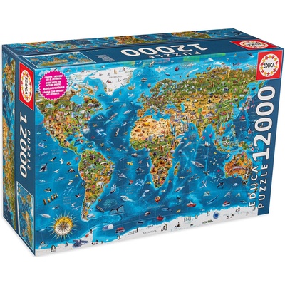Educa Пъзел Educa от 12 000 части - Чудесата на света (19057)